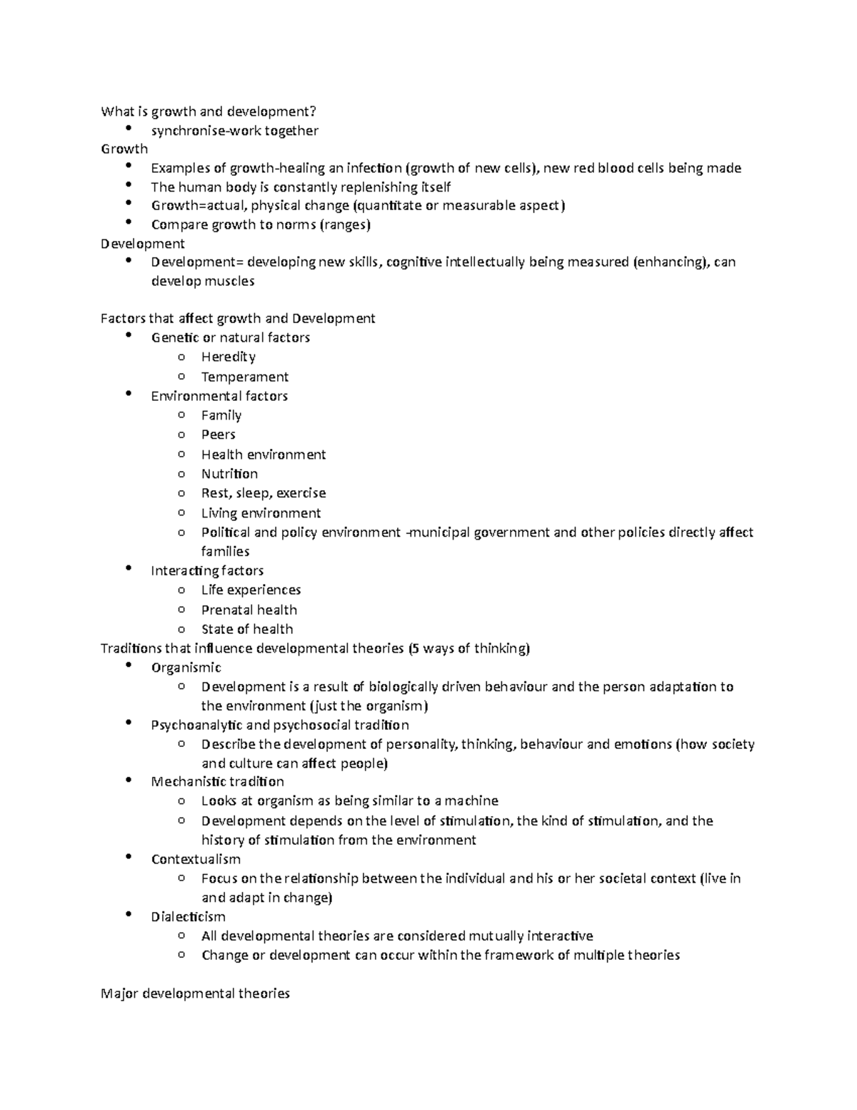 PNUR 104 Week 4 - Lecture Notes on Growth and Development Concepts ...