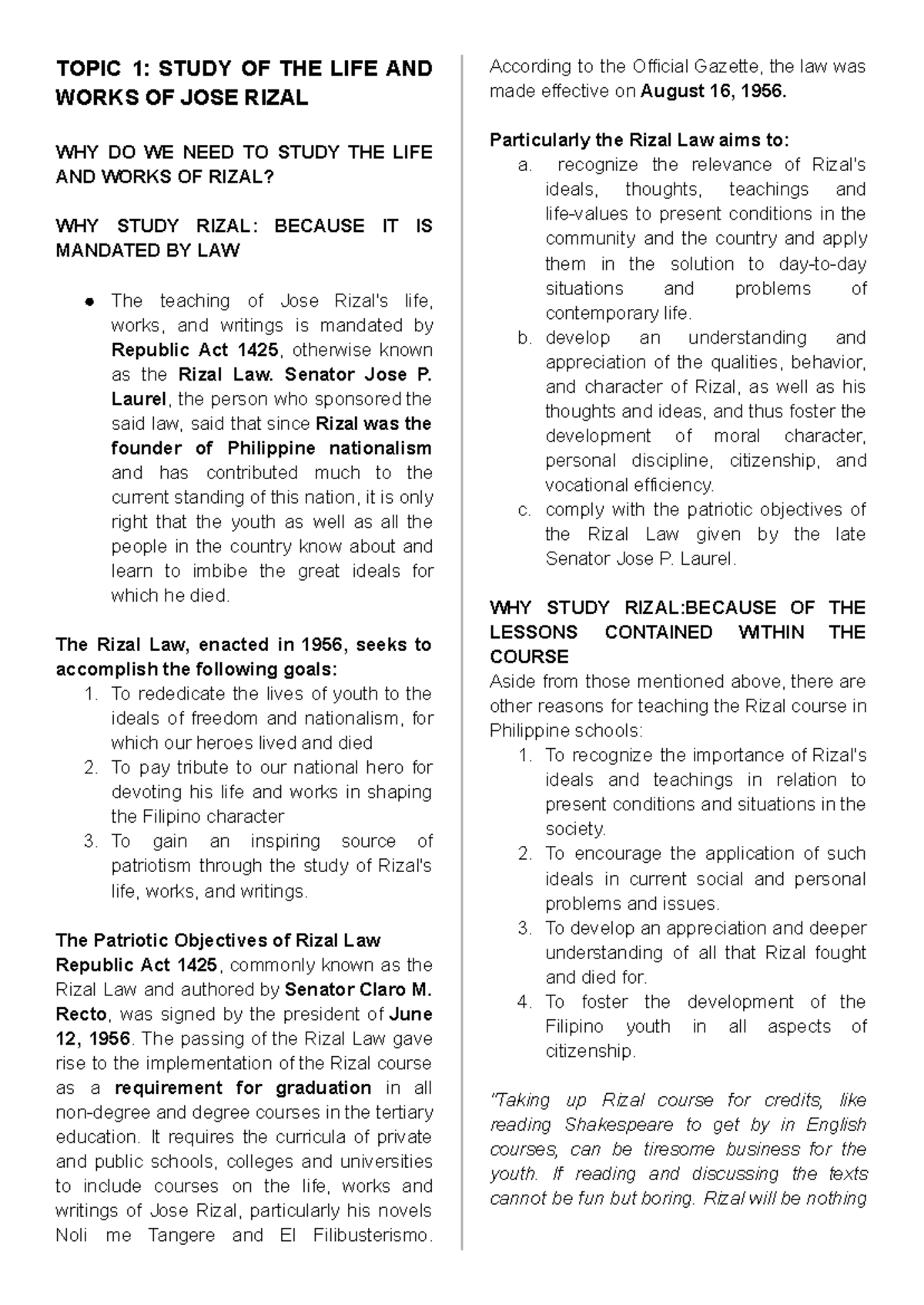 Rizal-Prelims: Understanding the Life and Works of Jose Rizal - Studocu