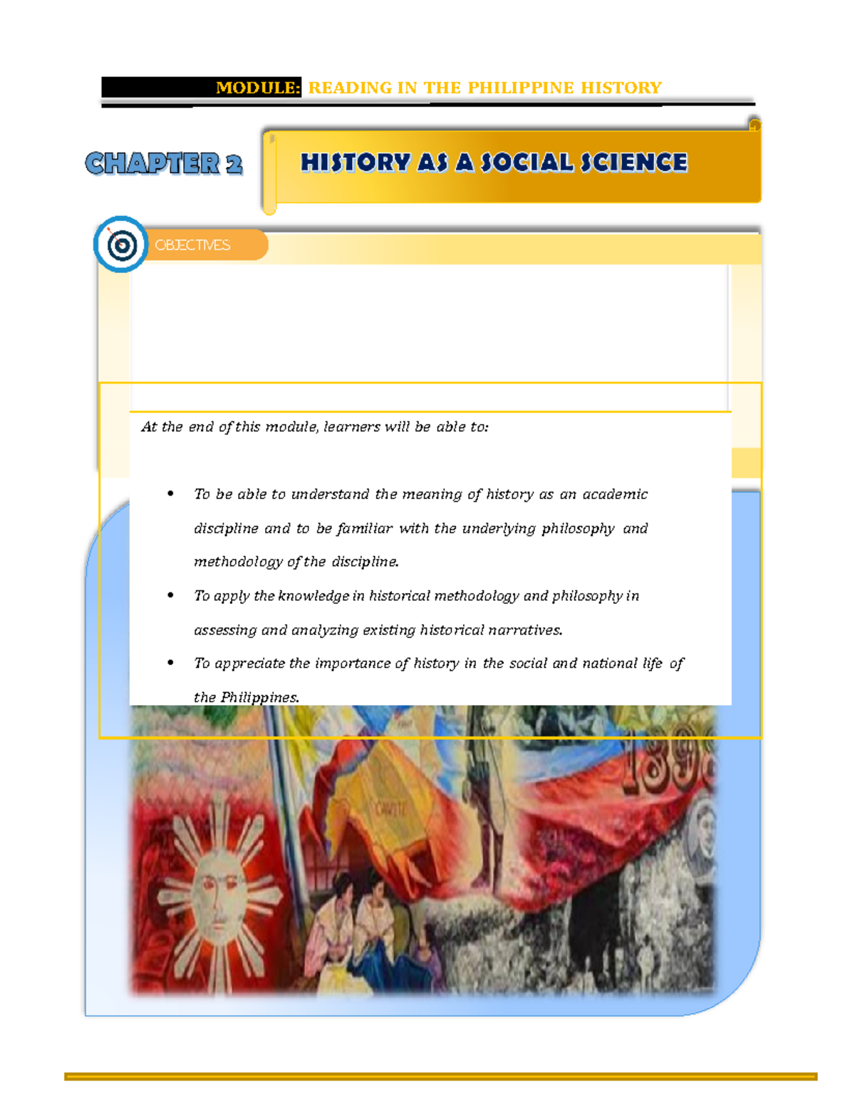 Chapter 2- History AS A Social Science - MODULE: READING IN THE ...