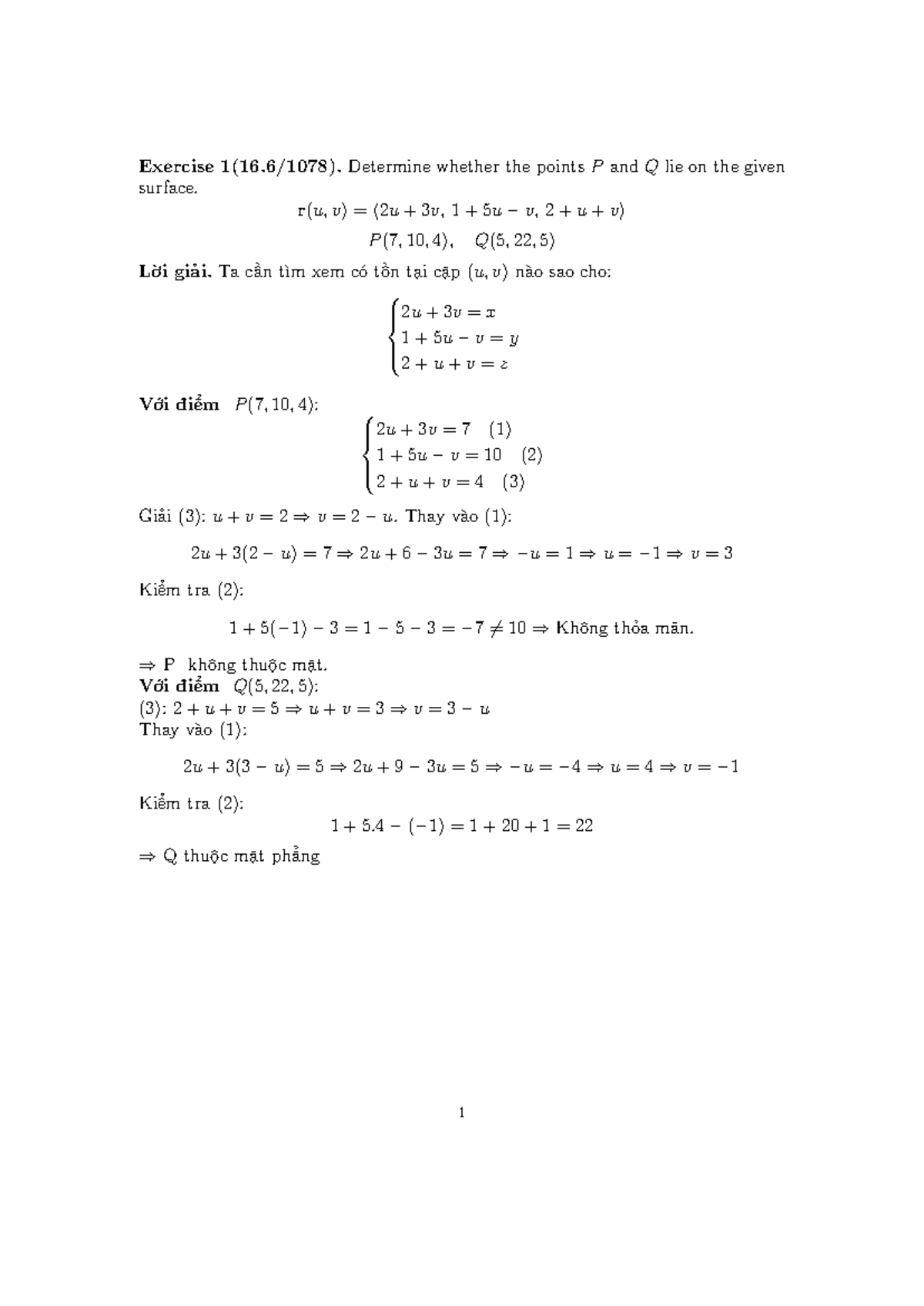 Gi%E1%BA%A3i t%20 - sdsdsd - Exercise 1(16/1078). Determine whether the ...