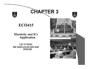ECO415-Assigment 1 - Price elasticity of demand - ECONOMICS ECO Case ...