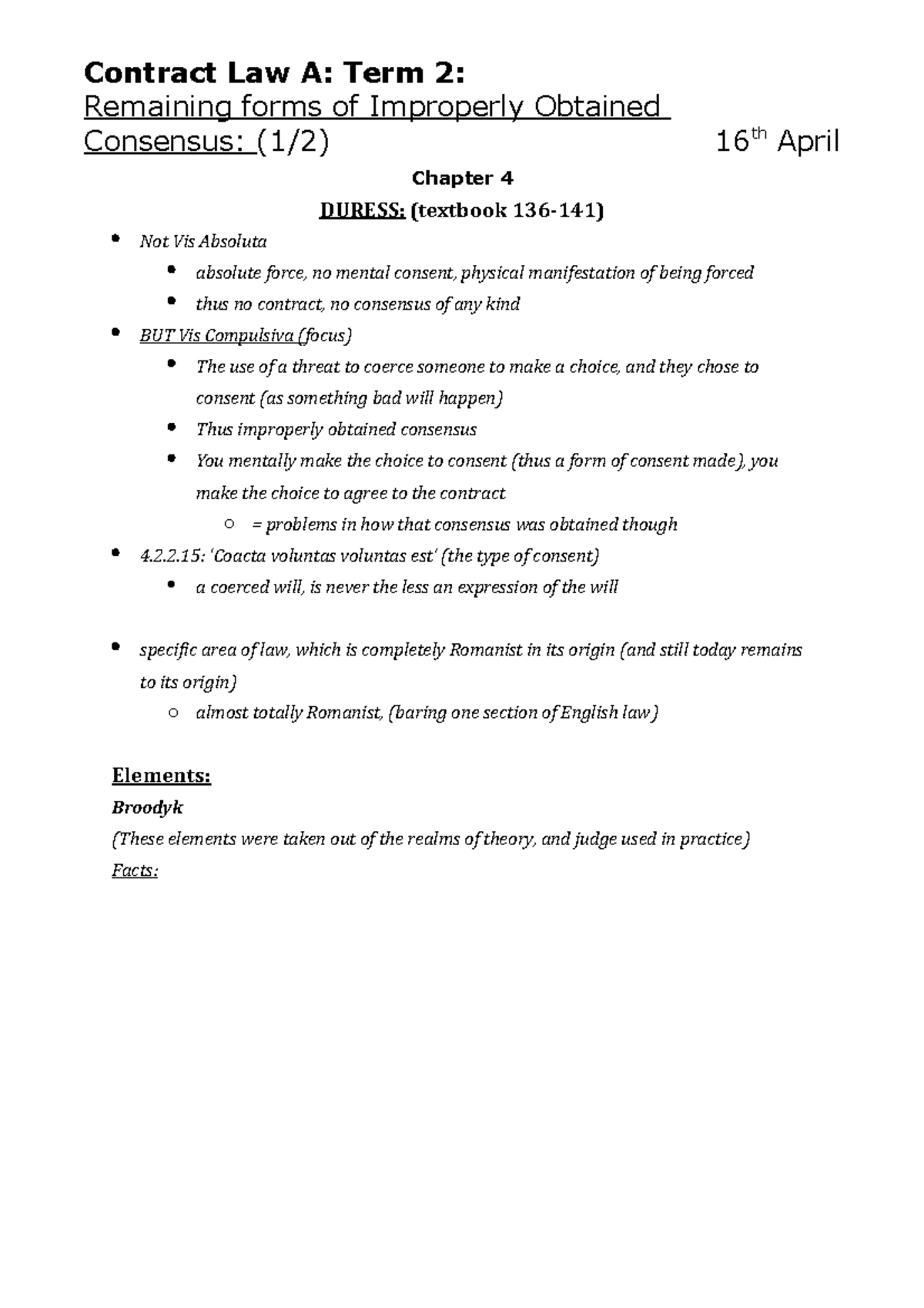 Contract-Law-A-Term-2 Study Notes[ 7100] - Contract Law A: Term 2 ...