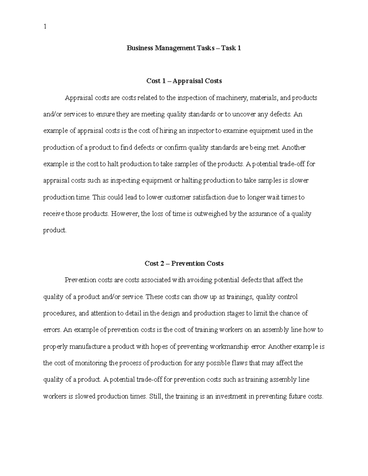 QHT1 - Task 1 - pass - QHT1 - Business Management - Task 1 - passed - 1 ...