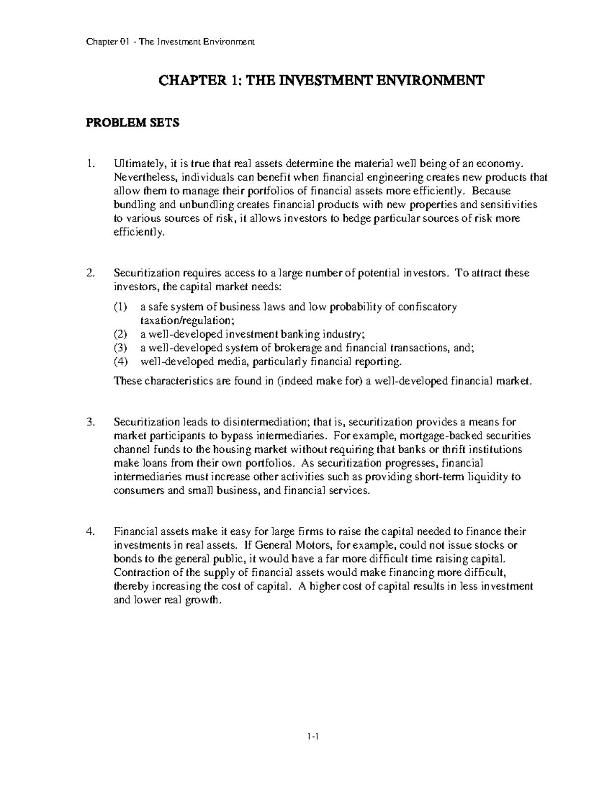 Capital Markets Summaries: Chapters 1-5 Overview and Insights - Studocu