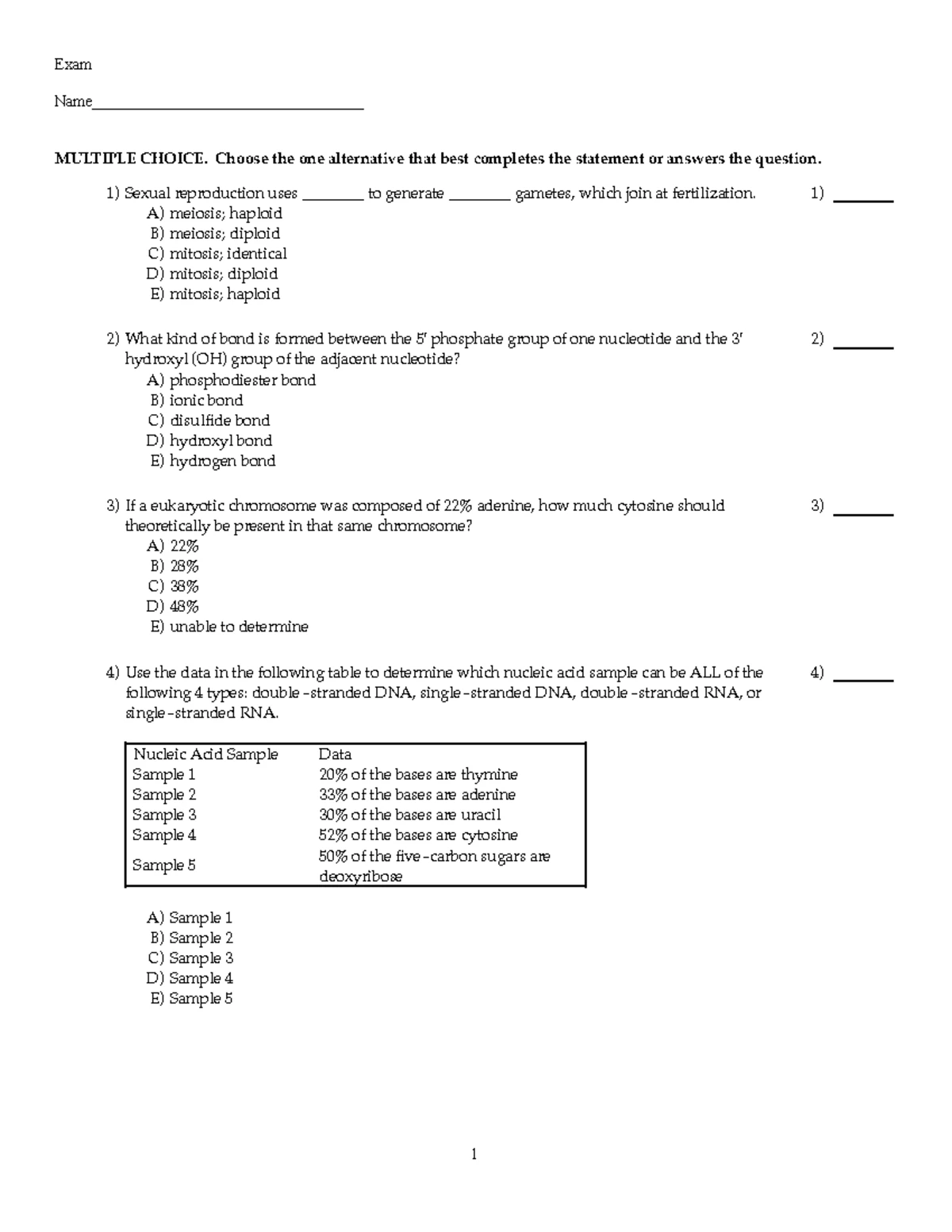 Quizzes - Biology Molbiol 2C03 Genetics - Mc Master University - Quiz 4 ...