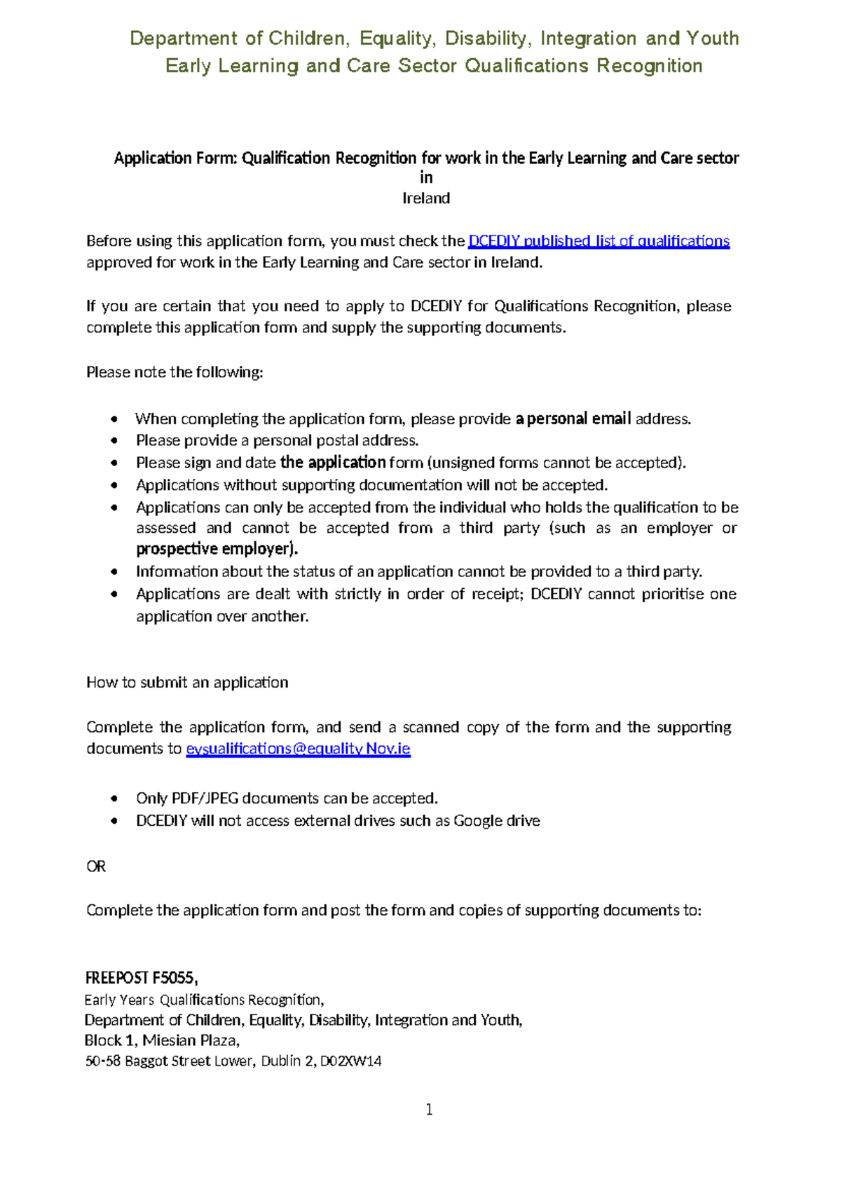 Dcediy-form-1 - Yes - Early Learning and Care Sector Qualifications ...