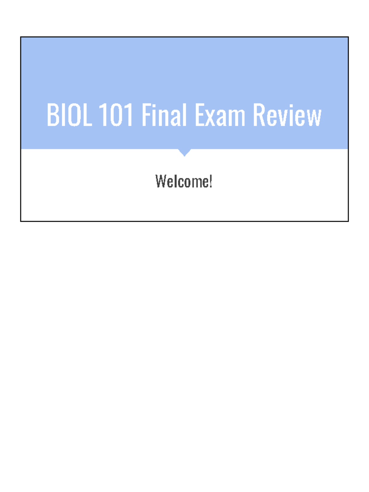 BIOL101 Final Exam Study Guide: Key Concepts & Review (12/7) - Studocu