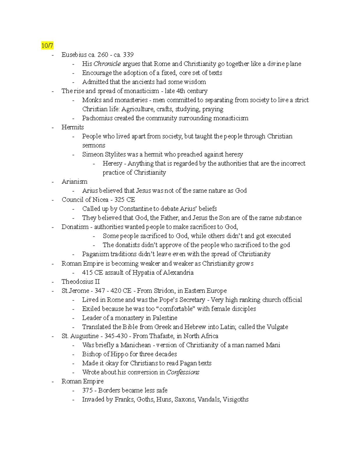 Western Civ Final Exam Study Guide - The Establishment of Roman ...