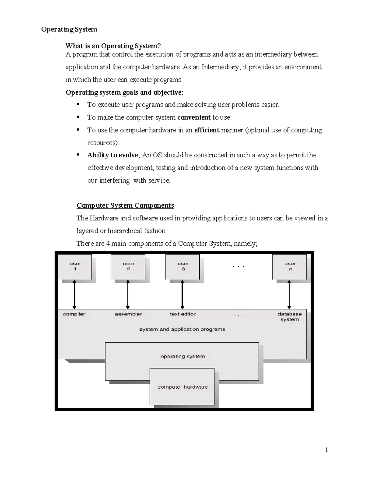 What is an Operating System-Introduction,system components,functions ...