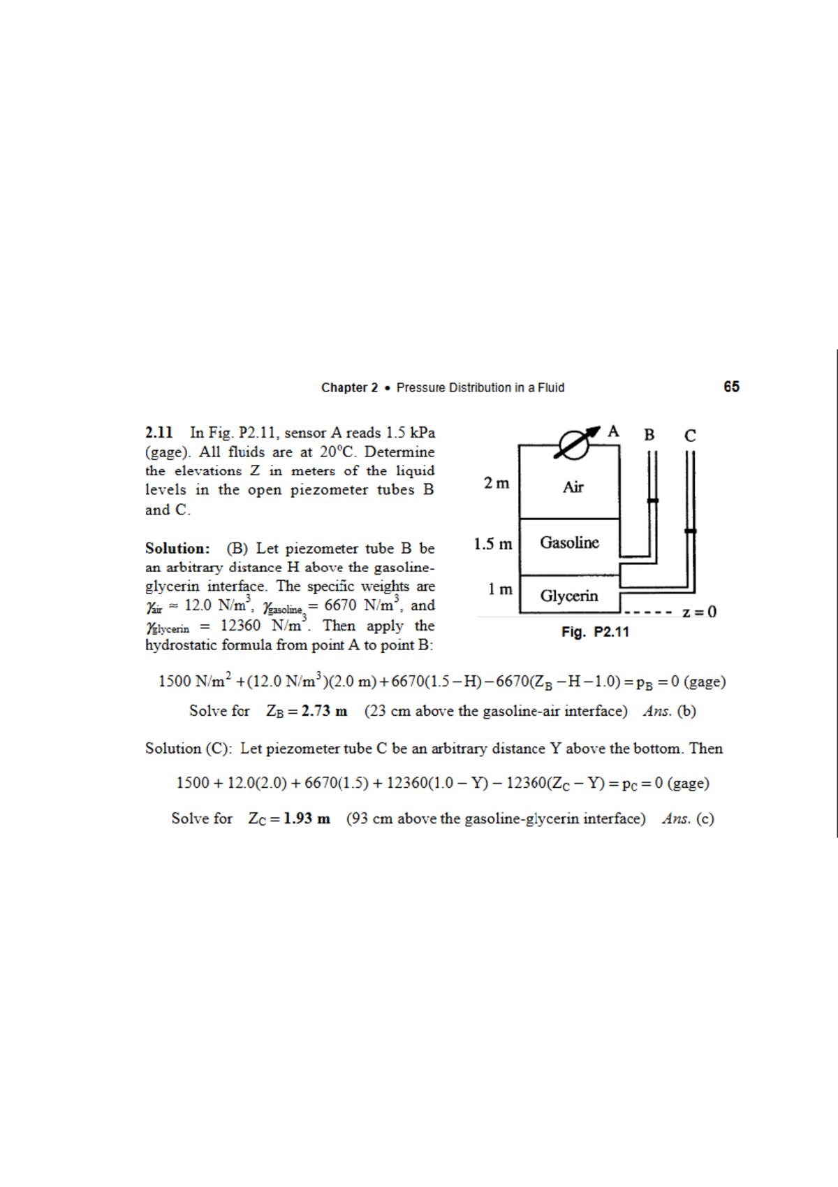 Chapter 2: Pressure Distribution in Fluids - Fluid Mechanics 65 - Studocu