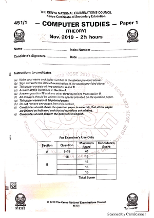 N5 Computer Practice June 2019 - GSN220(E)(M22)H NATIONAL CERTIFICATE ...