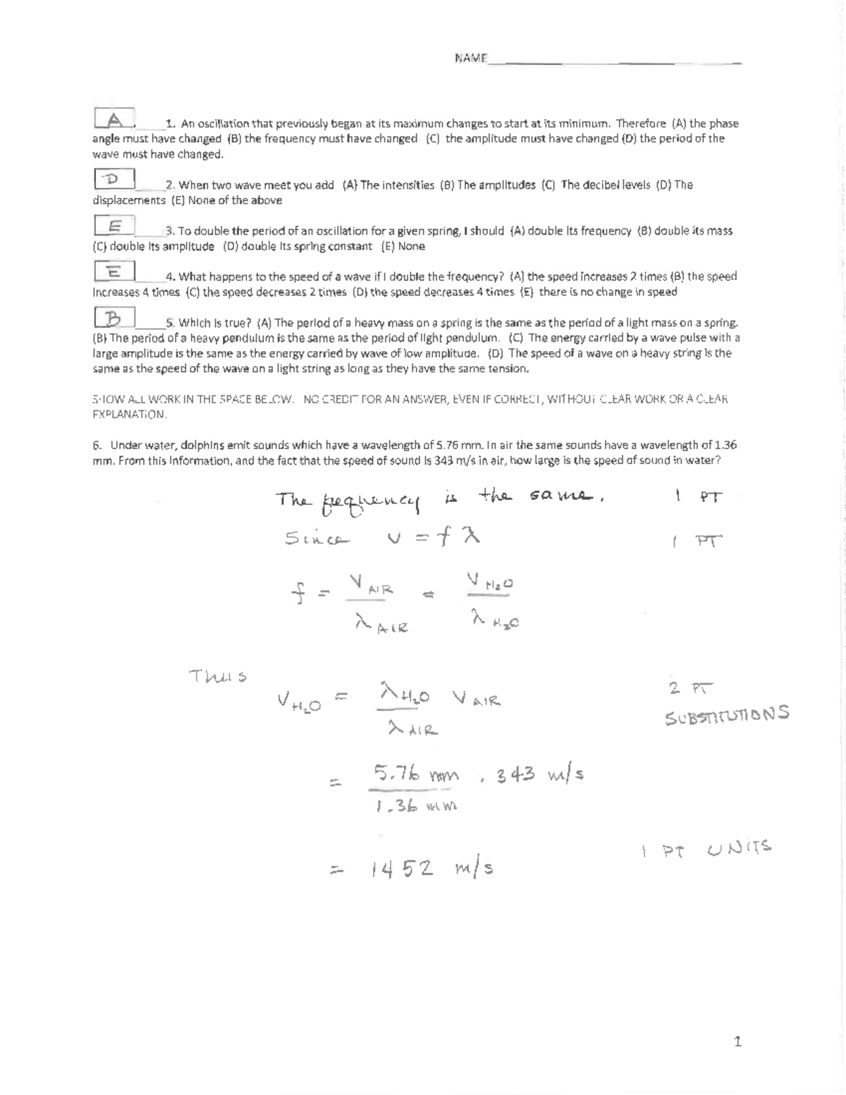 Midterm 2 Study Guide: Oscillations and Wave Mechanics (PHYS 101) - Studocu