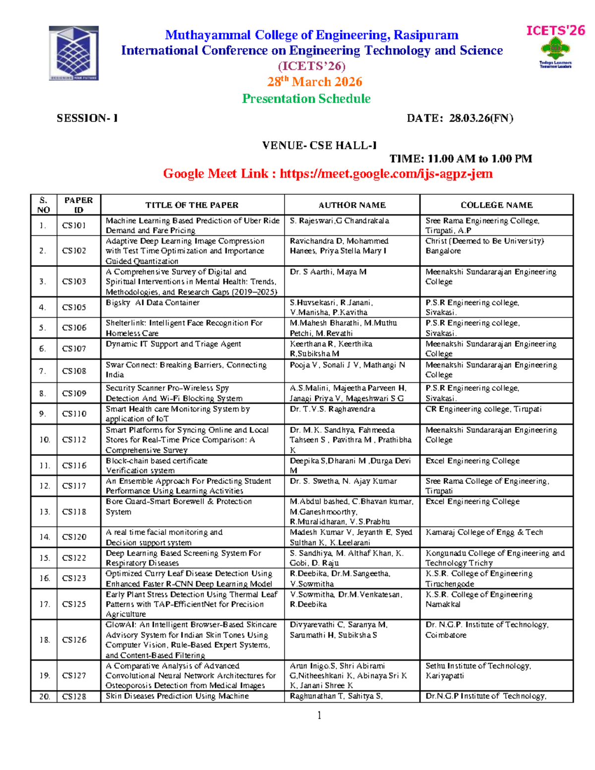 International Conference on Engineering Technology and Science ...