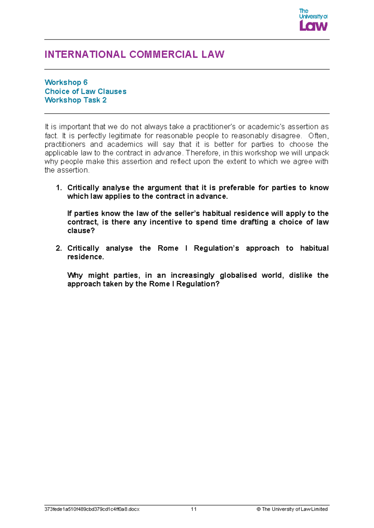 2425 icl ws06 ce01 workshop task 02 - INTERNATIONAL COMMERCIAL LAW ...