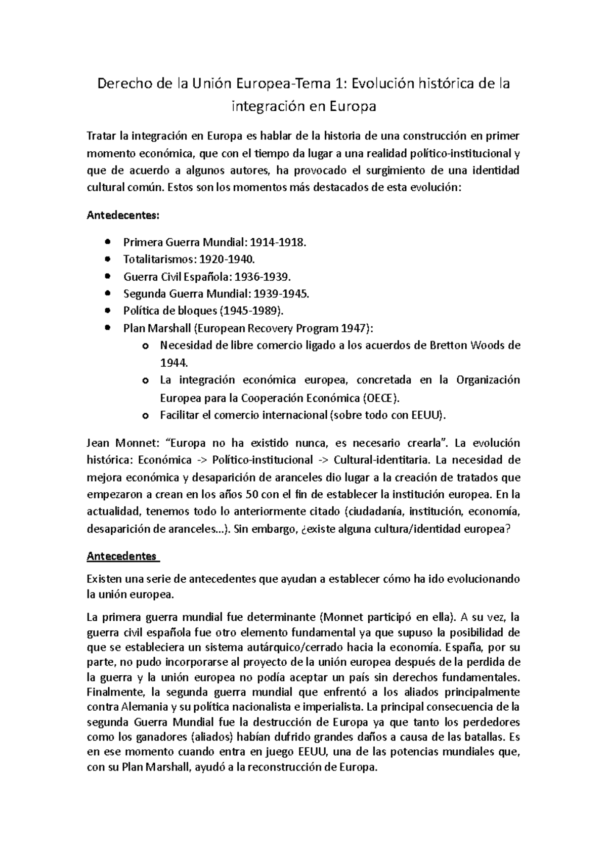 Tema 1-Evolución histórica - Derecho de la Unión Europea-Tema 1 ...