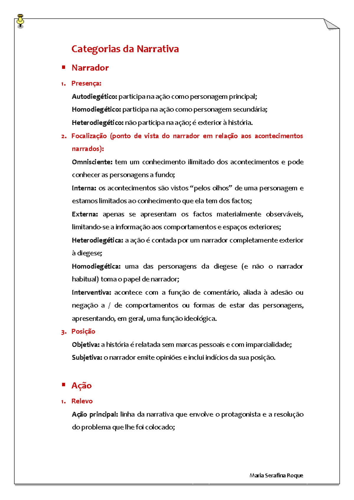 Categorias da Narrativa: Estudo sobre Estruturas e Personagens - Document Preview
