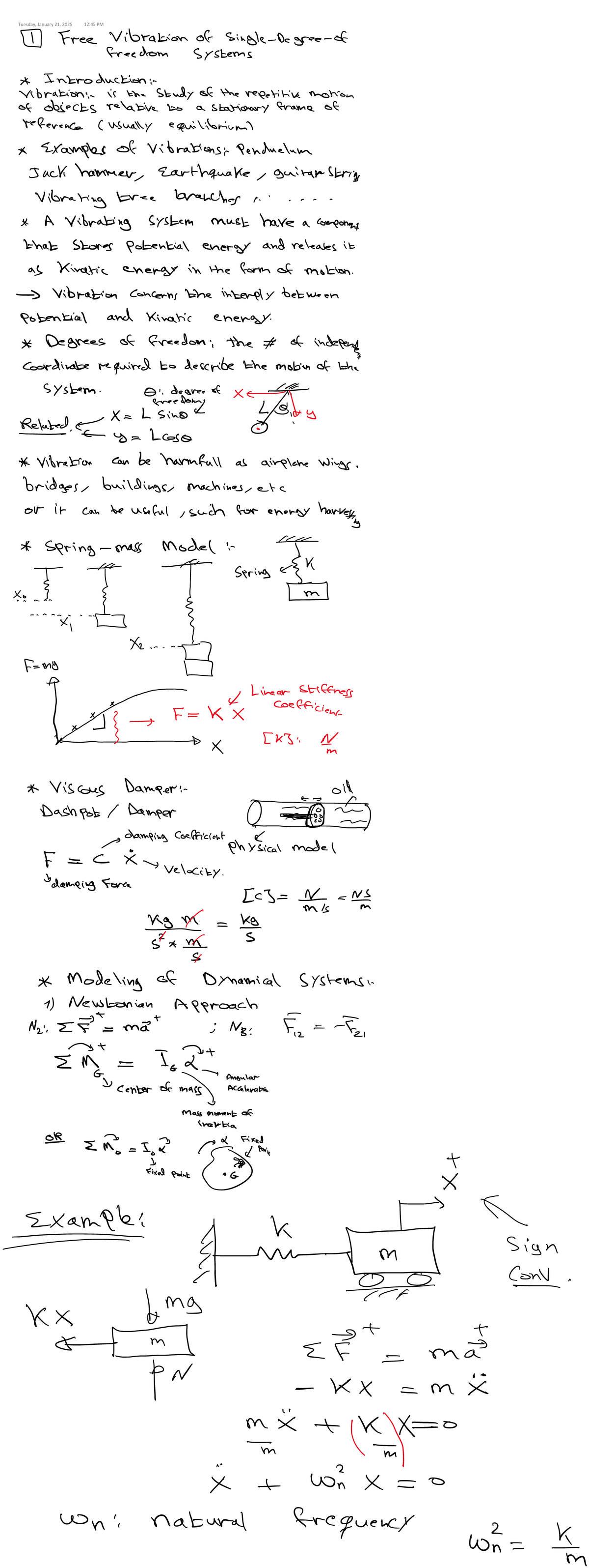 Midterm Exam Study Guide for Course XYZ 101: Vibration & Dynamics - Studocu