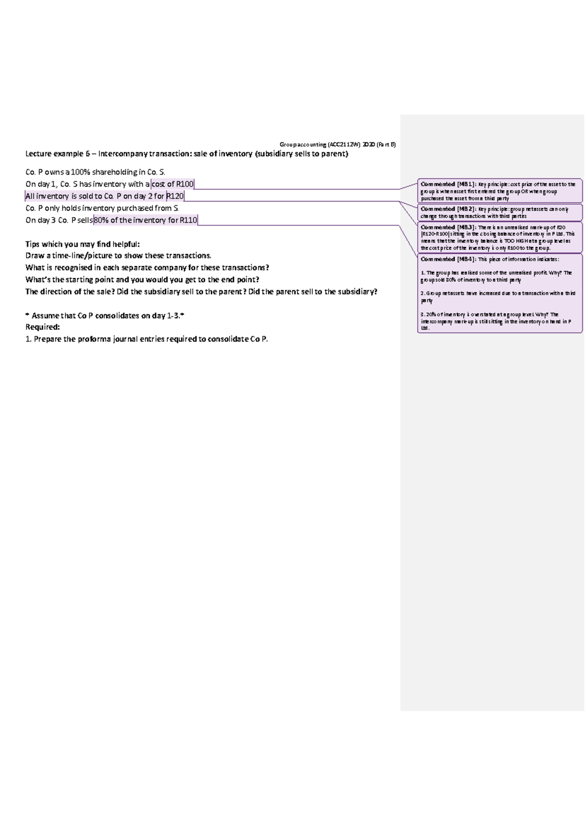 ACC2112W+Group+accounting+part+B+lecture+examples+ Annotated+excl ...