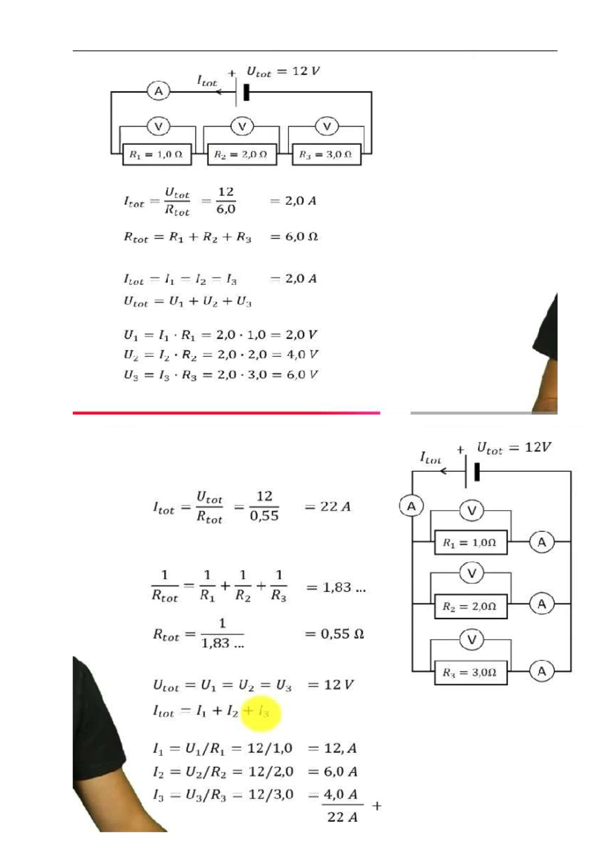 Serie parallel - oefenmateriaal - Natuurkunde - I Utor 12V (R TdTa 4V T ...
