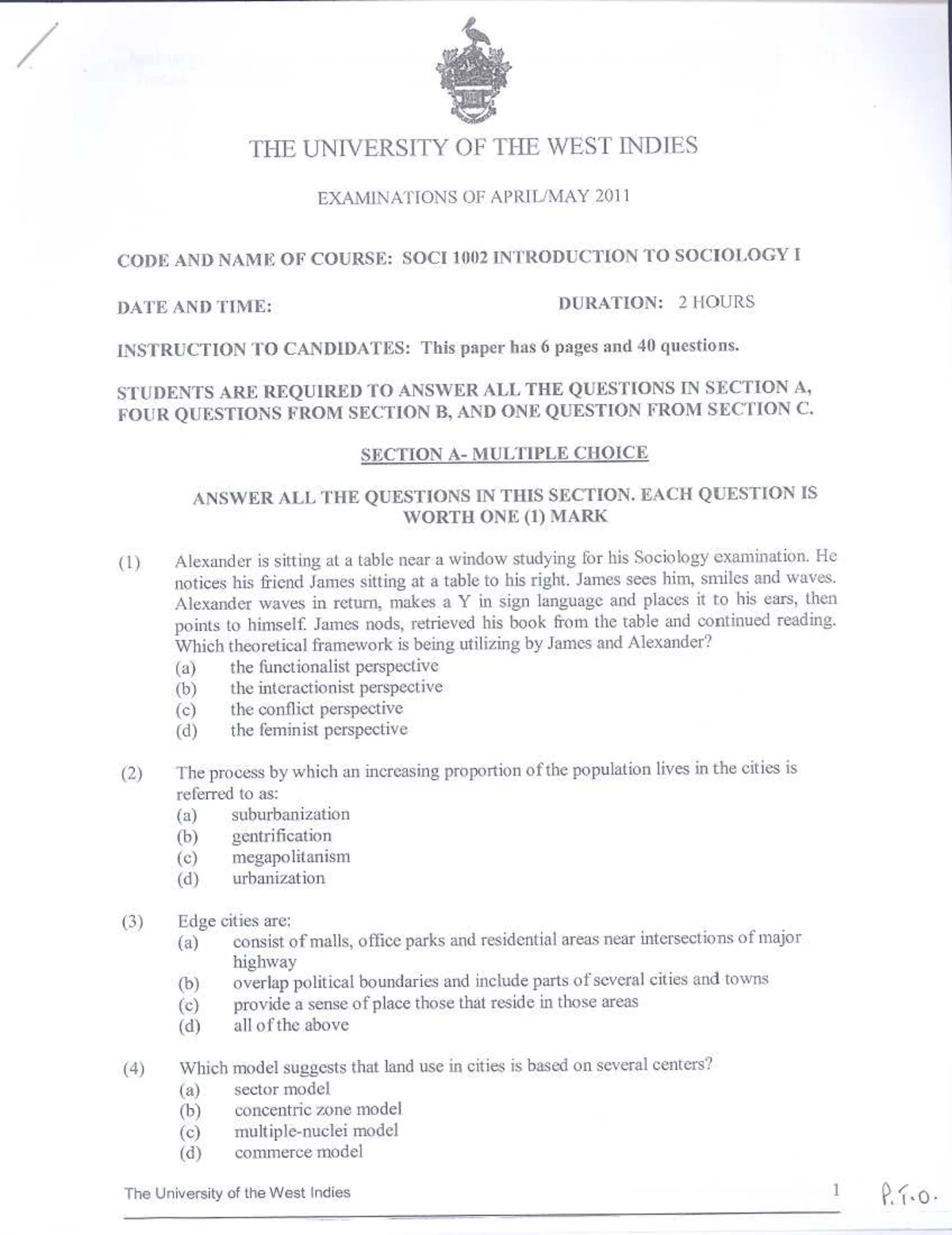 SOCI1002 Tutorial Questions & Presentation Guidelines Sem 2 2024-2025 ...