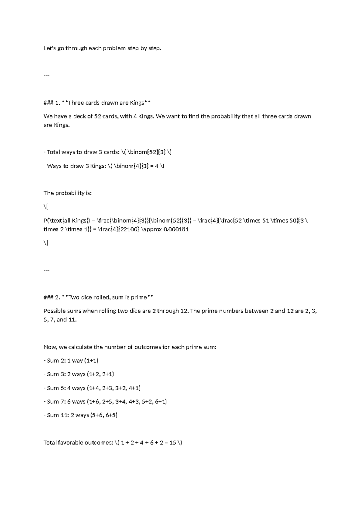 M1 Practical Solutions: Probability Problems Explained Step-by-Step ...