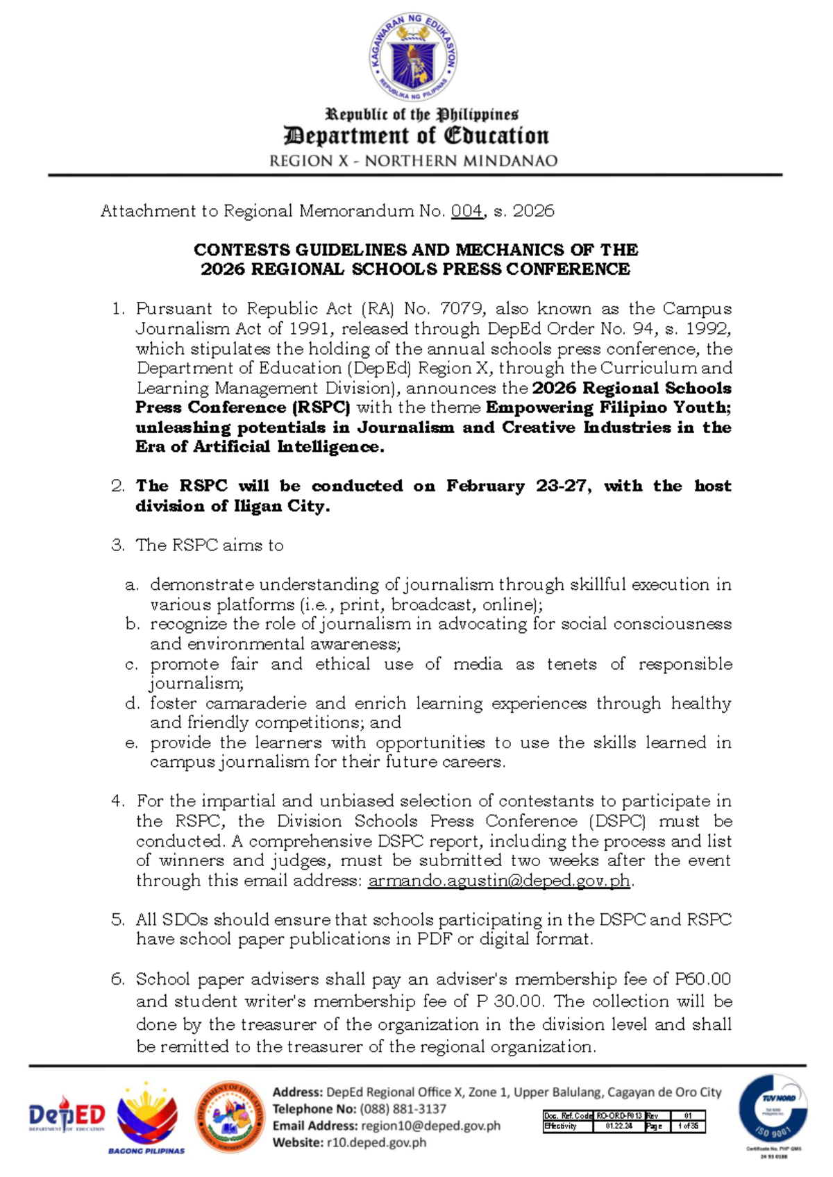 2026 RSPC Contest Guidelines and Mechanics Overview - Studocu
