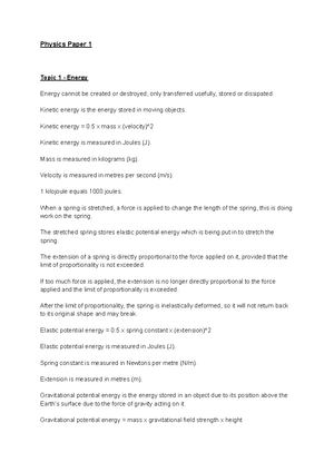 AQA GCSE Physics Paper 2 Unofficial Mark Scheme 2024 - Studocu