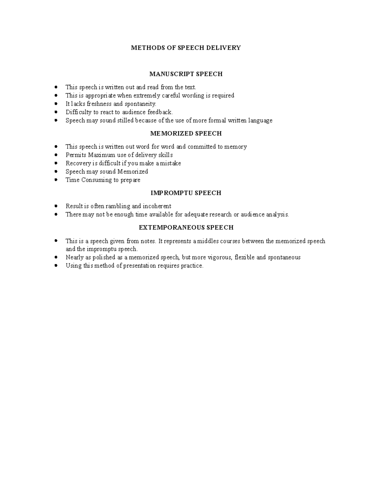 What Is Manuscript Speech