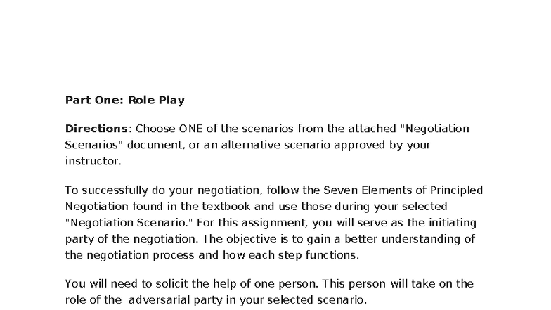 Negotiation Role Play Script: Roommates Madison & Ava (IP) - Studocu