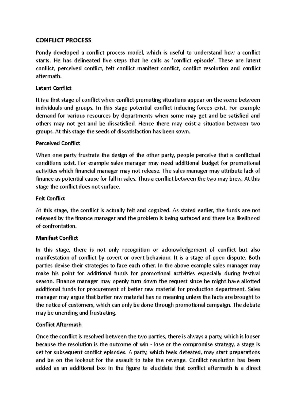 Conflict Process: Understanding the Five Stages and Management ...