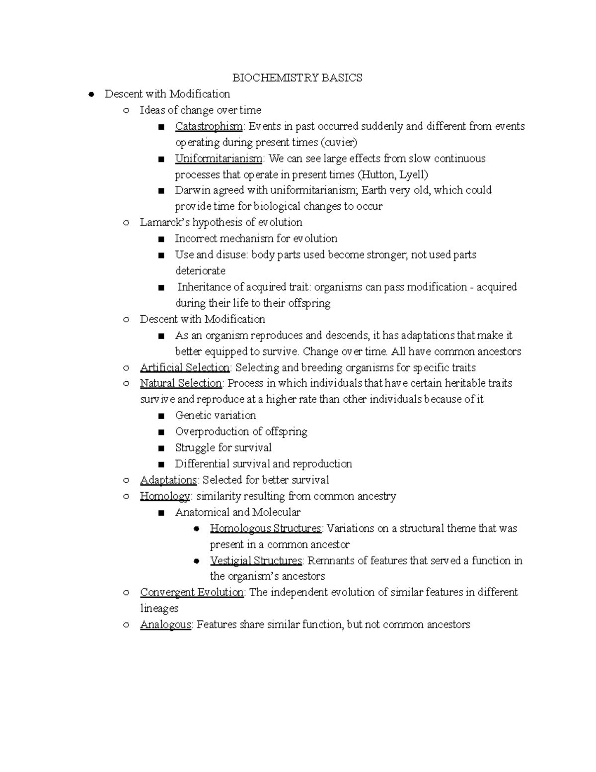 BIO 101 Final Exam Study Guide: Key Concepts in Biochemistry and Cell ...