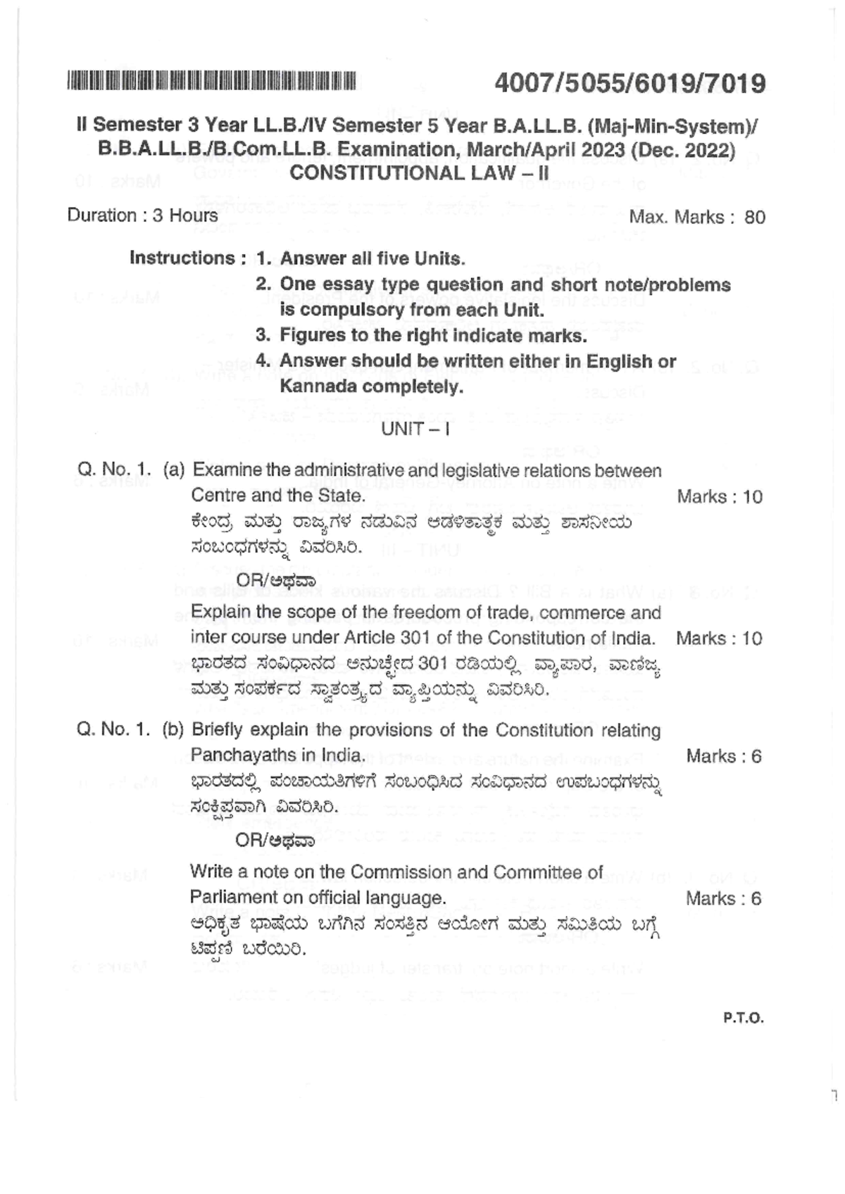 Constitutional Law II - Exam Question Paper - Studocu