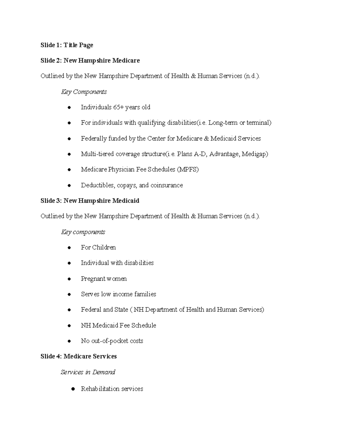 Mod 3 Pwrpt Spkr Notes: Medicare & Medicaid Overview - Studocu