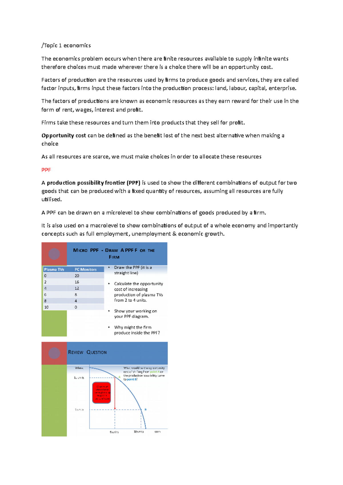 Economics Year 1 Lecture Notes: Key Concepts and Principles - Studocu