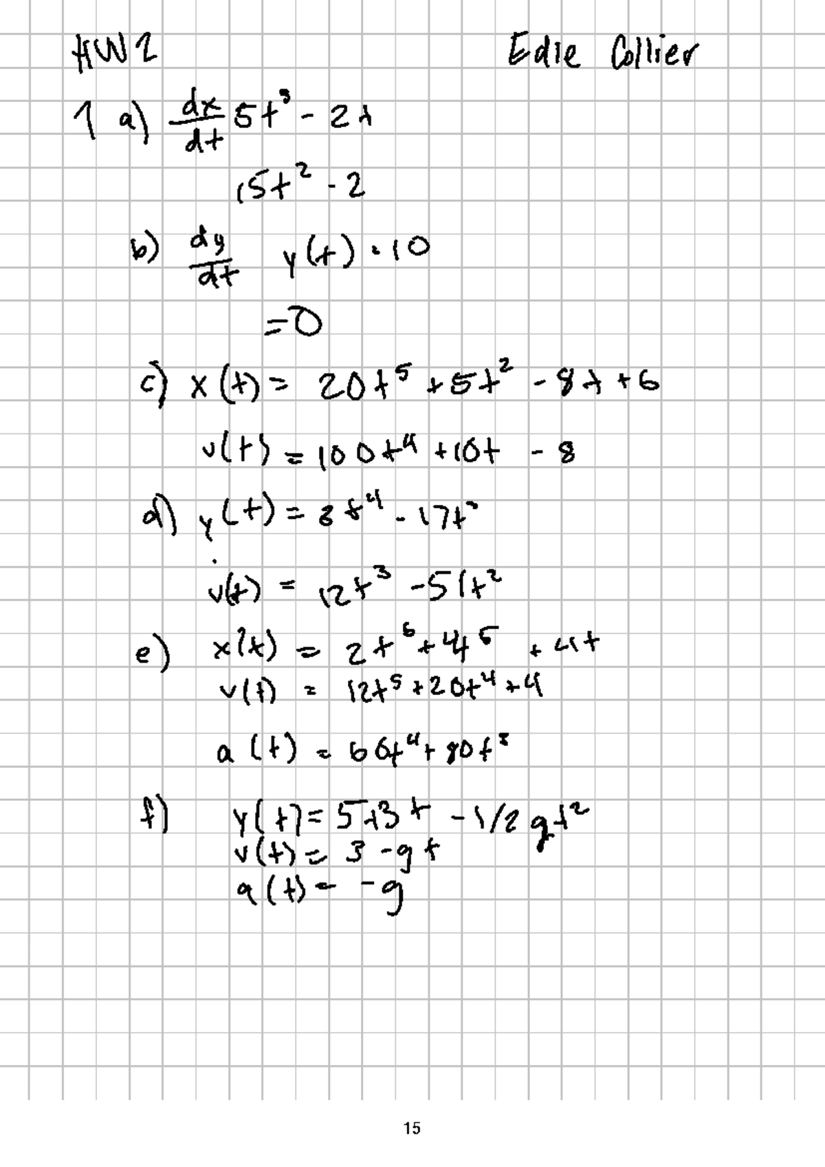 Physics 141 Homework 2 Solutions and Calculations - Studocu