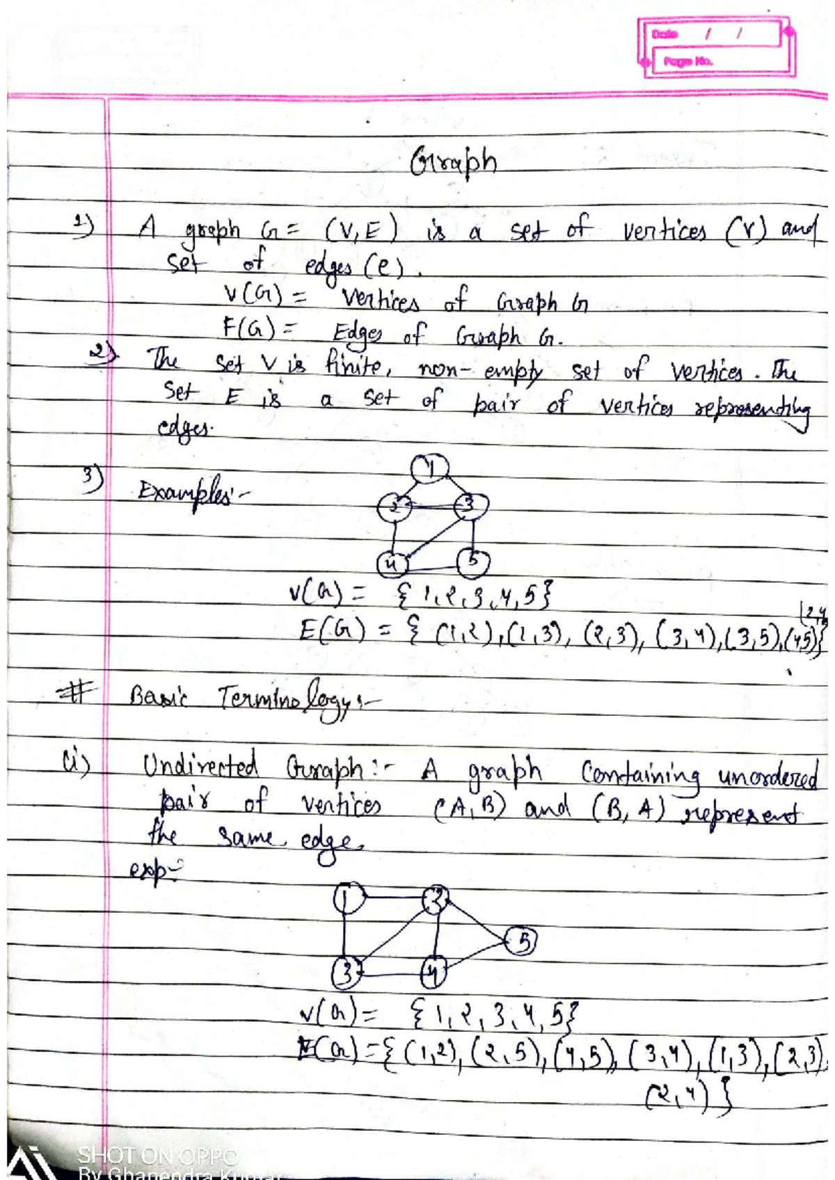 DSA-Unit-4: Comprehensive Notes on Graph Theory Concepts - Studocu