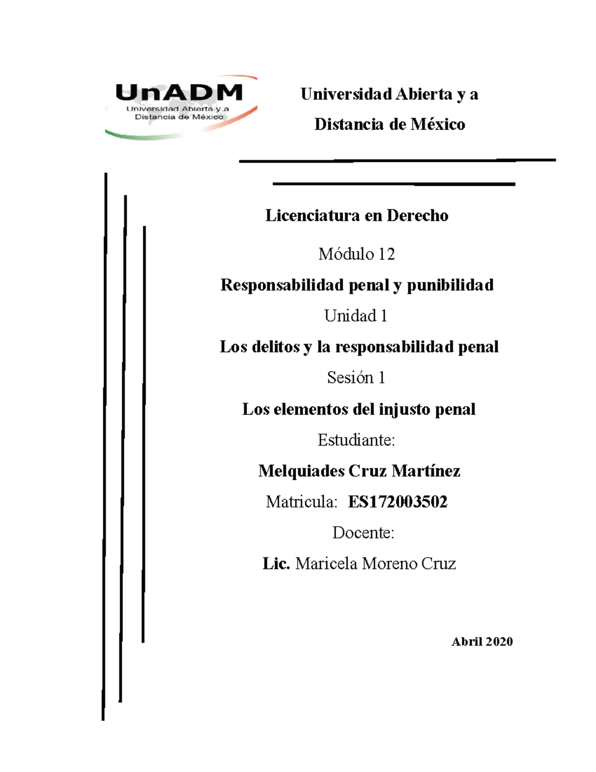 M12 U1 S1 MECM RESPONSABILIDAD Y PUNIBILIDAD - Universidad Abierta y a ...