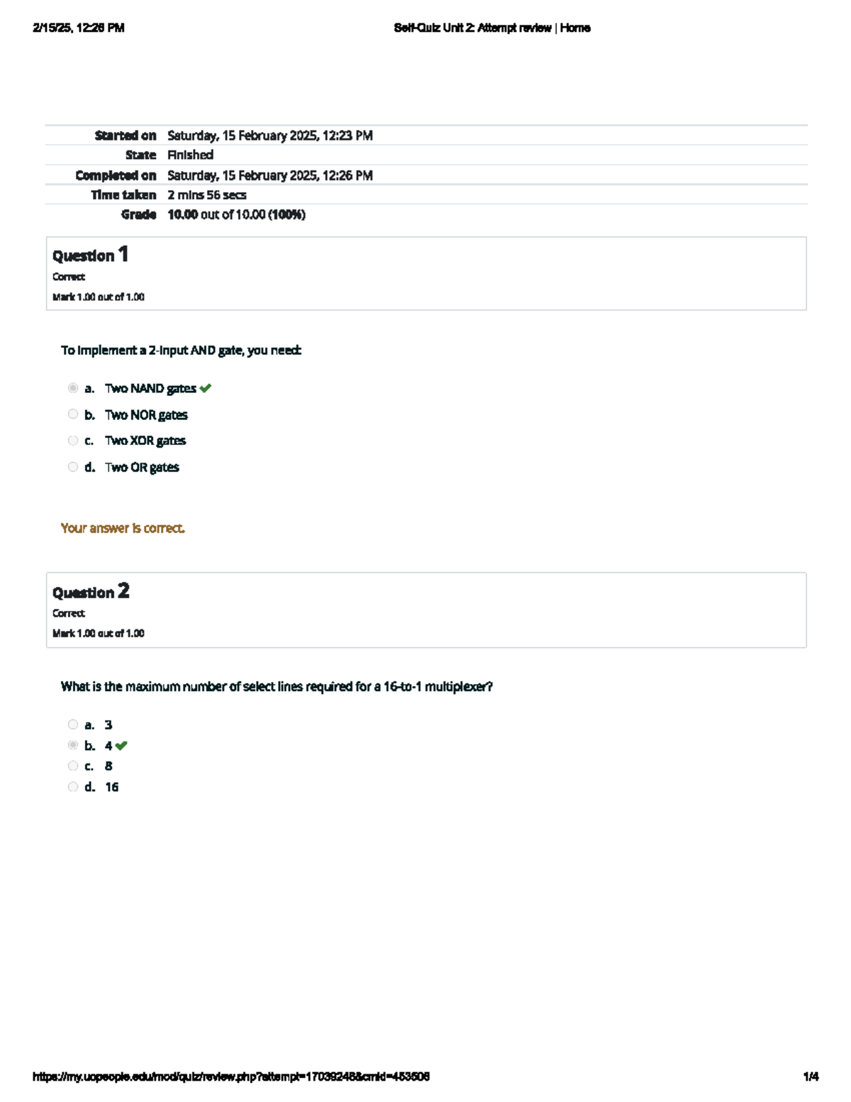 CS 1105 Self Quiz - Unit 2 Review and Key Concepts - Studocu