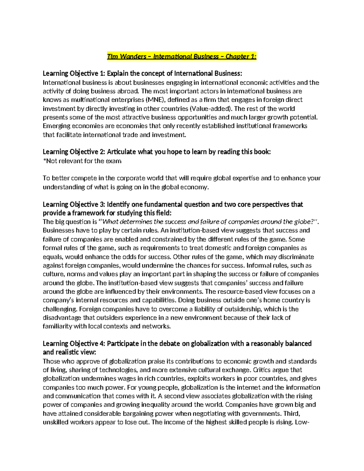 International Business Overview: Key Concepts & Strategies (IB 101 ...