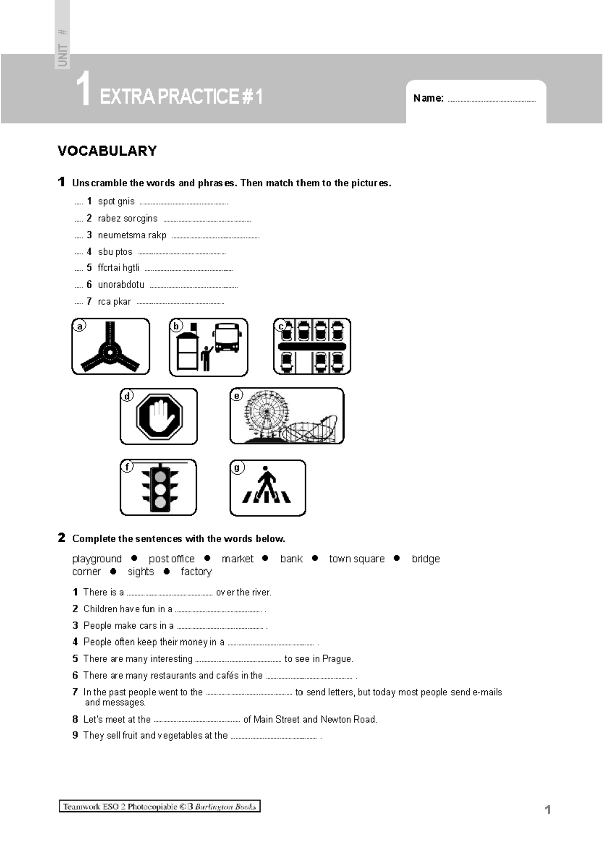 UNIT 1 EXTRA PRACTICE 1: Vocabulary & Grammar Exercises - Studocu