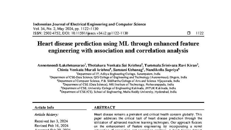 Heart Disease Prediction Using ML: Enhanced Feature Engineering ...