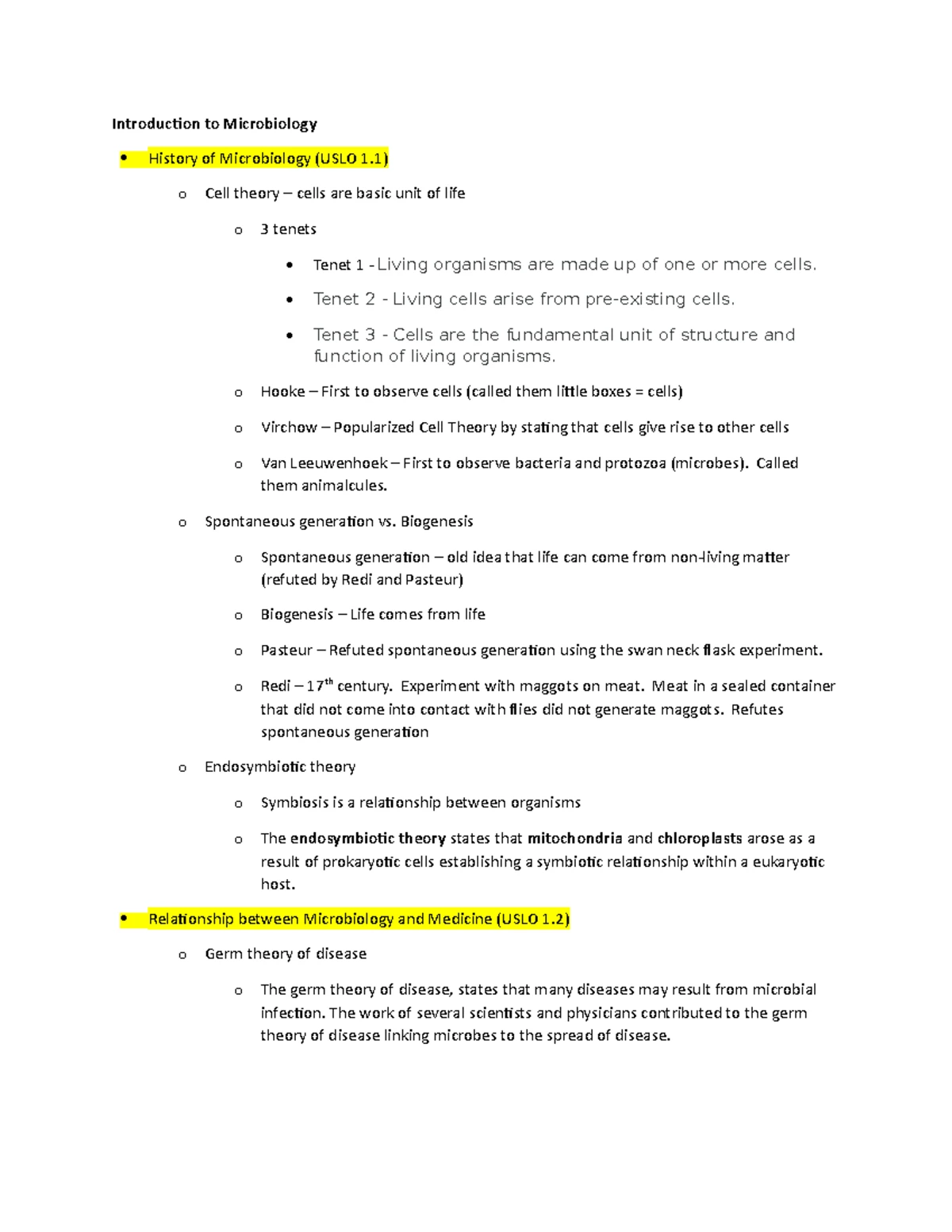 BIO 101: Test 1 Study Guide - Key Concepts in Biology - Studocu