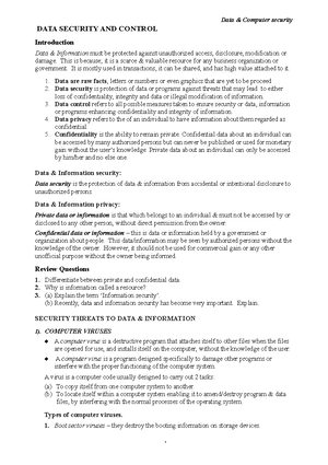 High School Computer Form 2 Notes - kcsepdf.co COMPUTER STUDIES NOTES ...