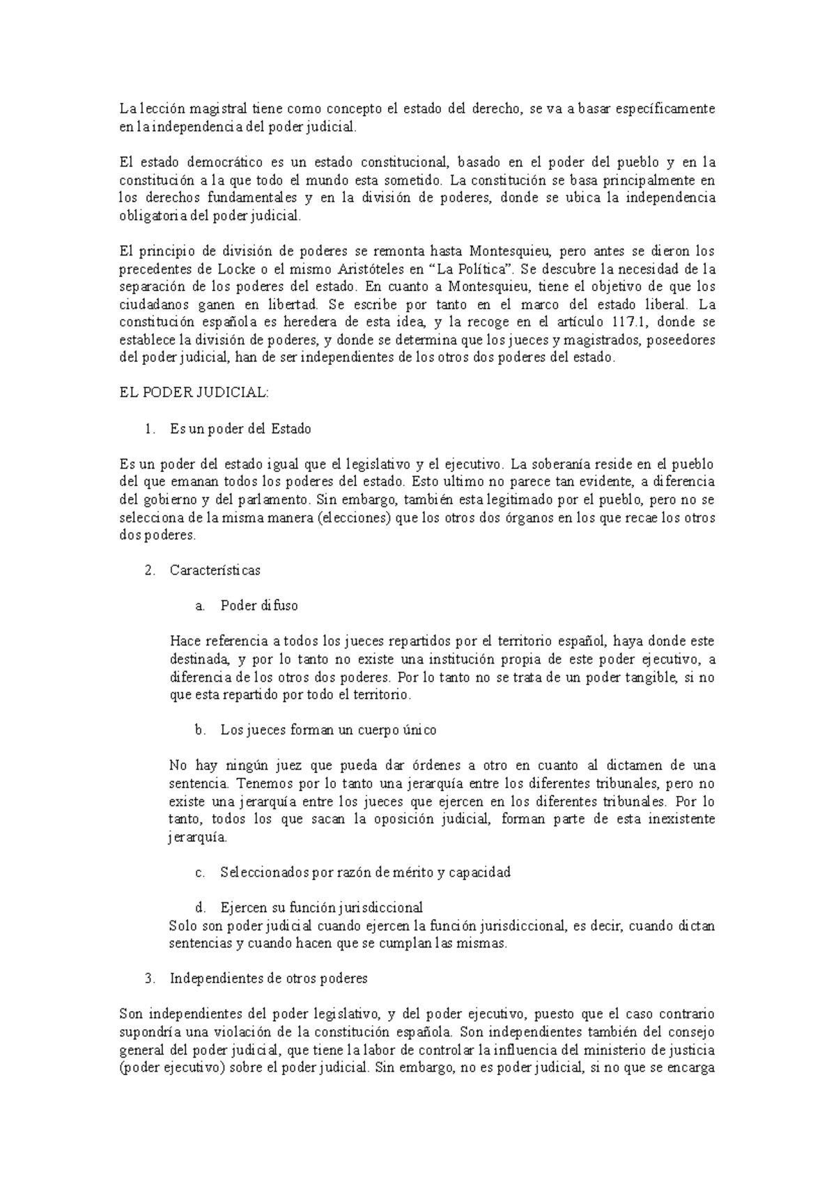 Lección 7 - Clase Magistral sobre el Estado del Derecho y Poder ...