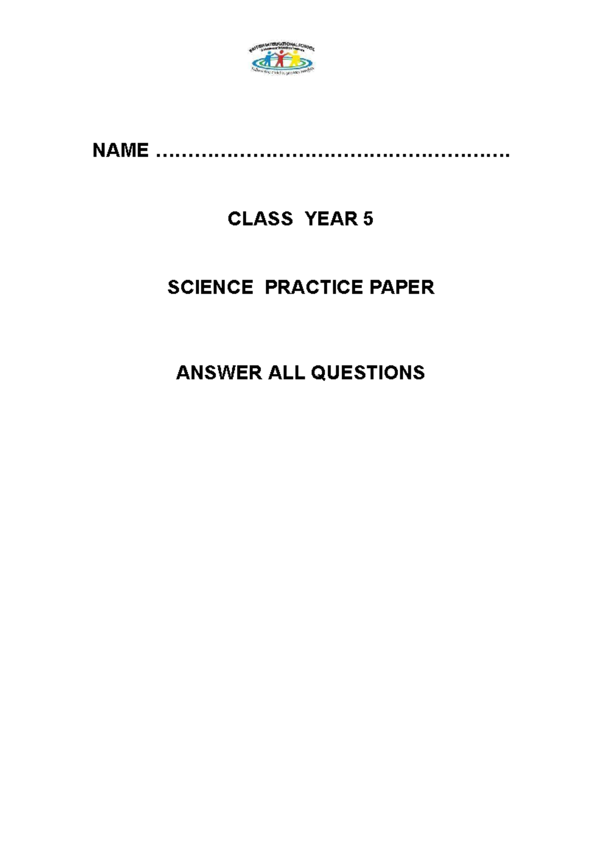 5TH YEAR SCIENCE PRACTICE PAPER REVISION QUESTIONS - Studocu