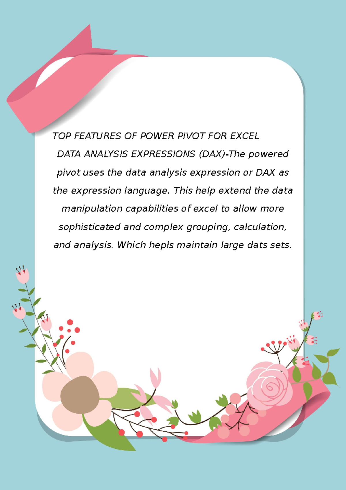 Power Pivot for Excel: Key Features & HR Applications - Lecture Notes ...