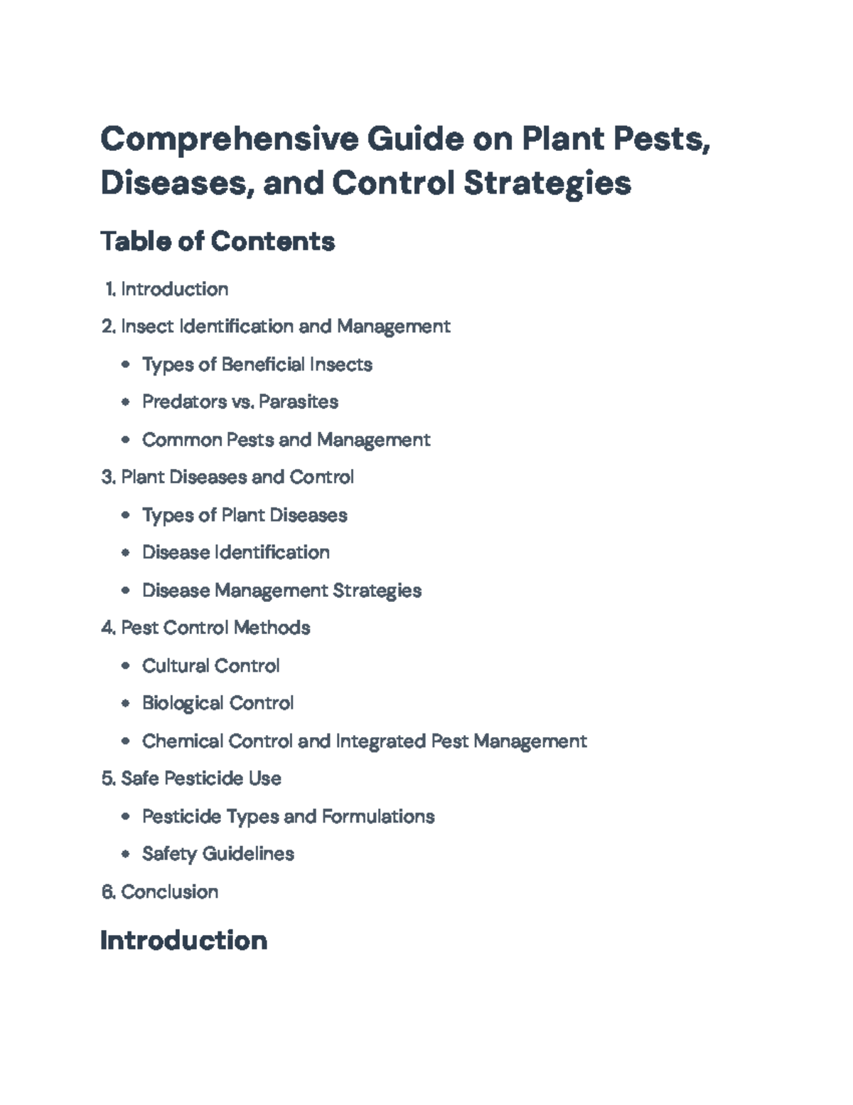 Comprehensive Guide to Plant Pests, Diseases, and Control Strategies ...