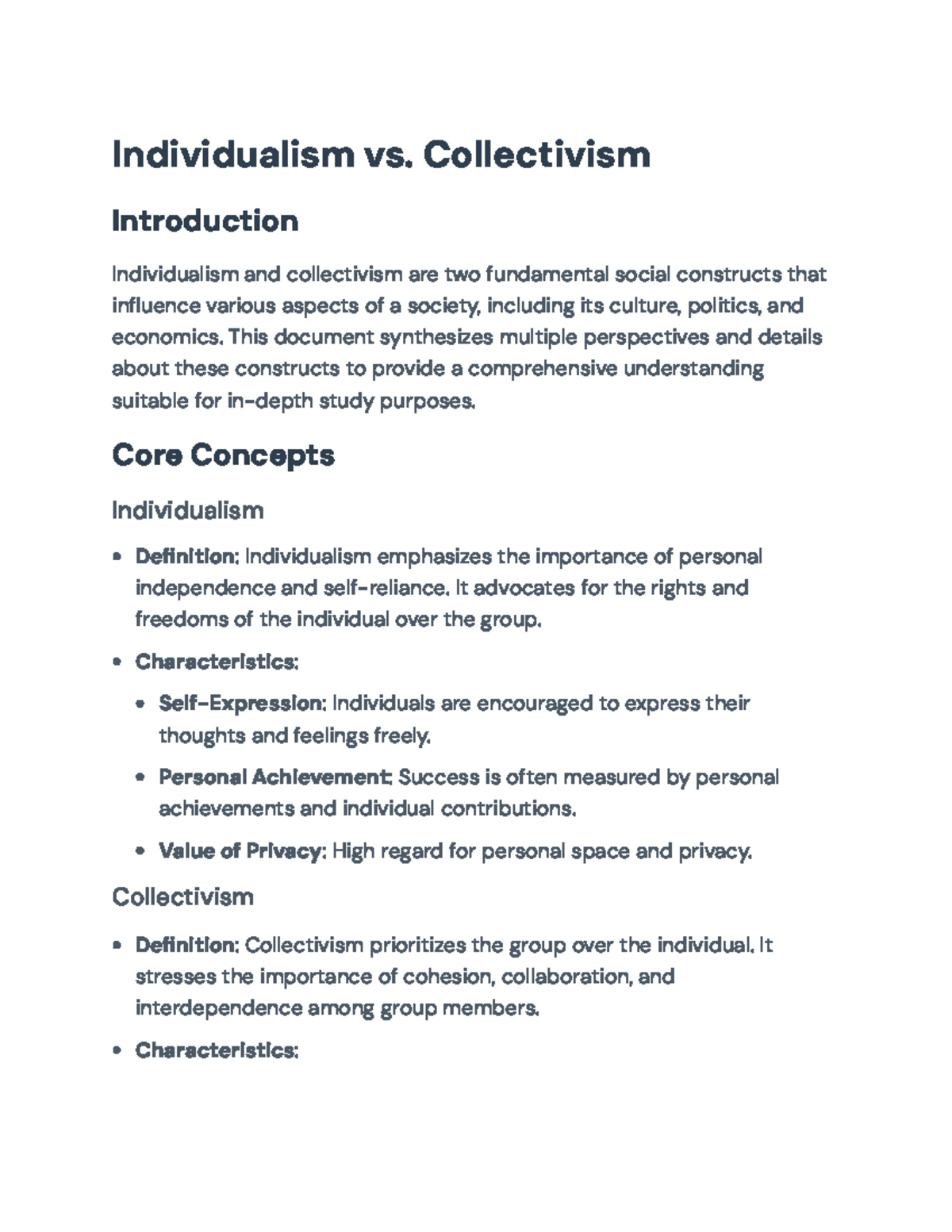 Understanding Individualism vs. Collectivism: Cultural Insights and ...