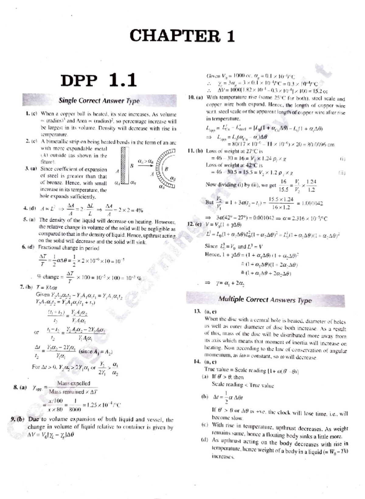 Waves & Thermodynamics DPP Solutions for Course Code [WTD 101] - Studocu
