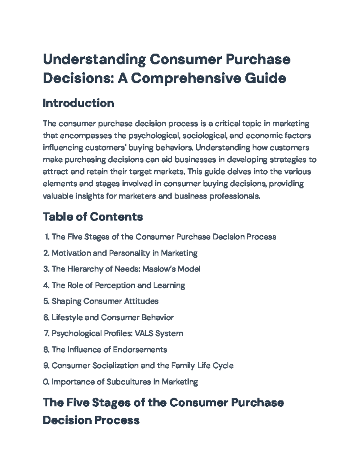Understanding Consumer Purchase Decisions: A Comprehensive Guide ...